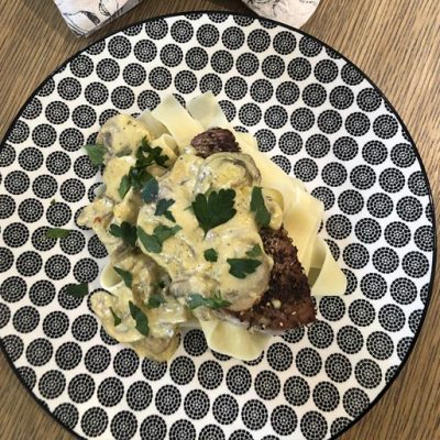 Creamy-mushroom-Tuna-steaks